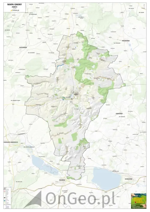 Mapa gminy Ziębice